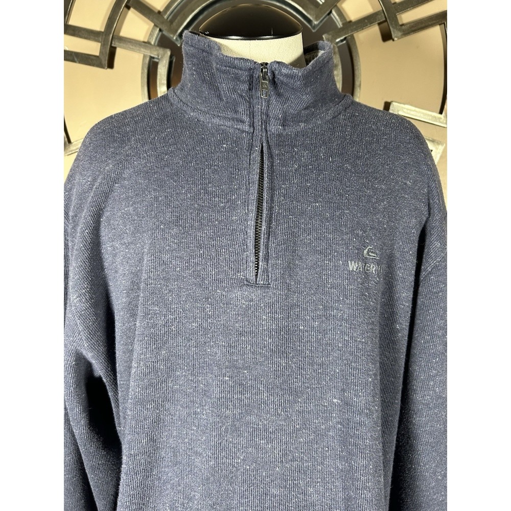 QuikSilver Waterman Collection 1/4 Zip Knit Pullover Men's‎ Size XXL Blue - Picture 5 of 12